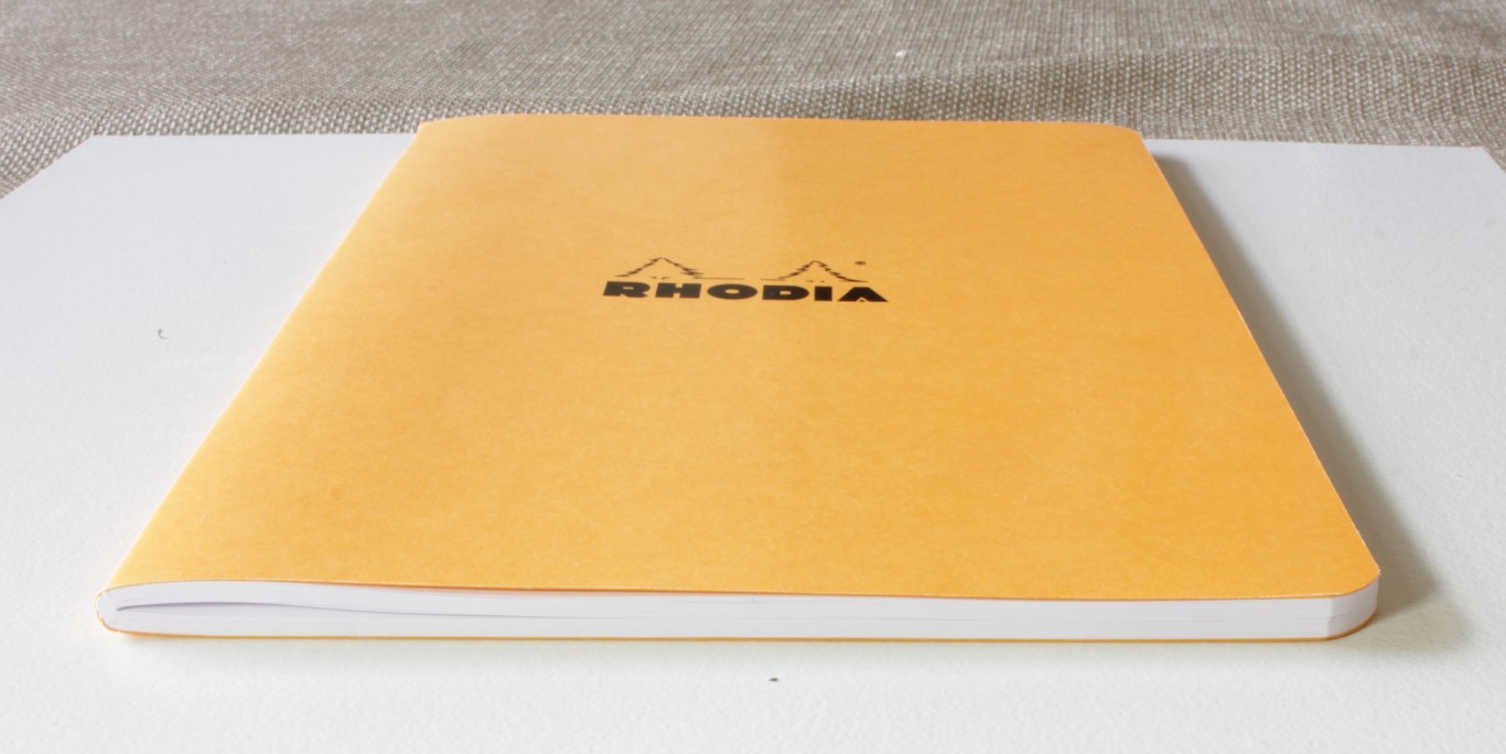 Rhodia Classic Side Staplebound A5 Notebook - Black, Lined